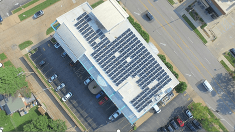 St. Louis Library Roof top Solar Panels