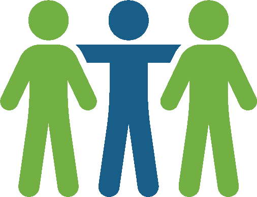 Group of People Blue Yellow