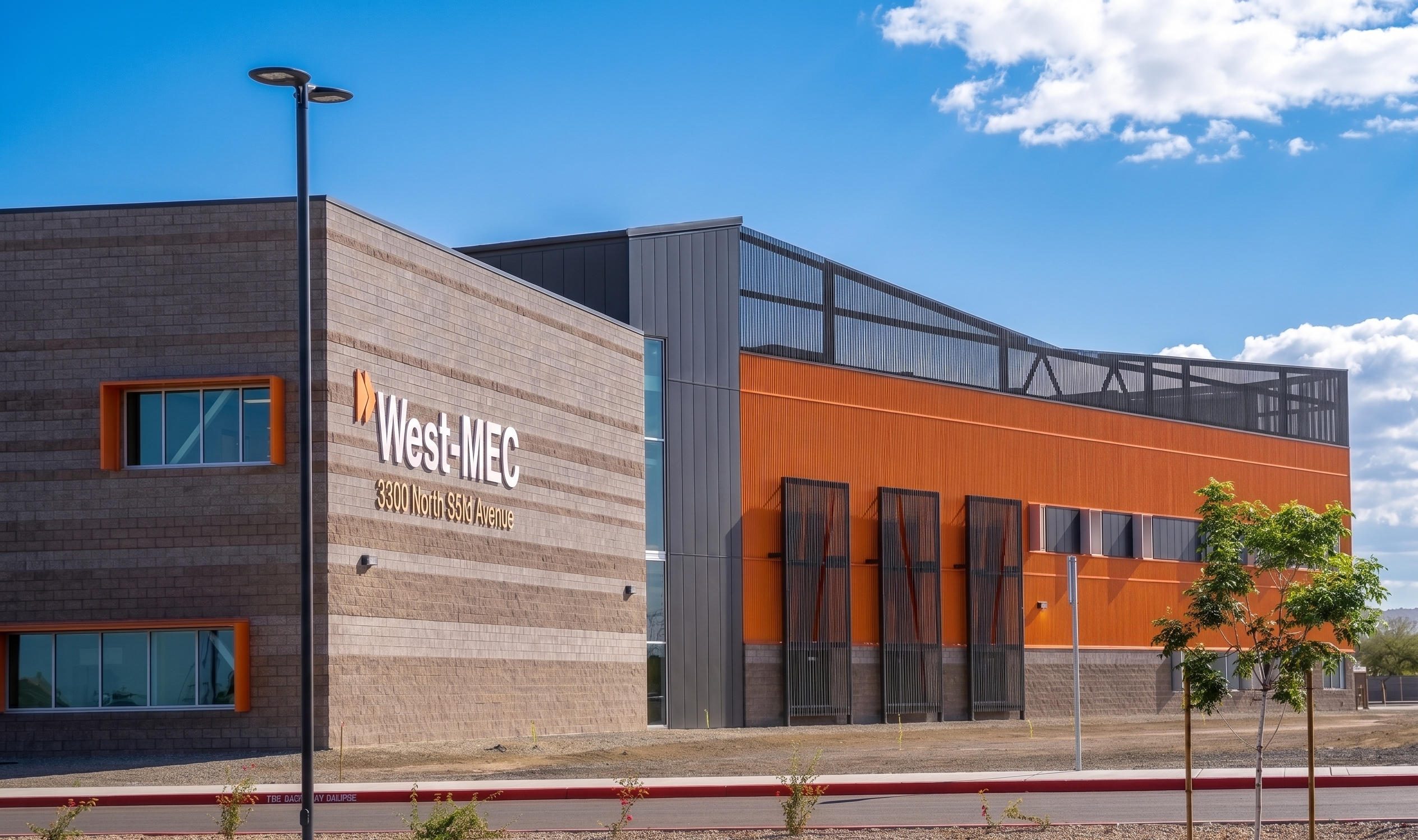 West-MEC Southeast Campus in Phoenix, Arizona, a cutting-edge 54,000+ sq. ft. Career & Technical Education facility designed to prepare students for high-demand careers in advanced manufacturing, healthcare, IT, and technology