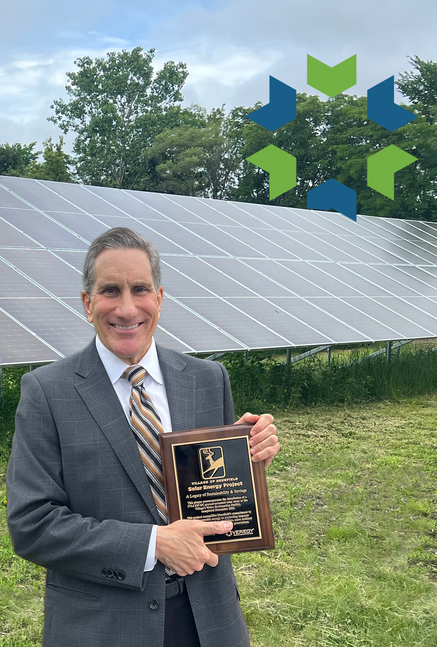 Deerfield Il Water Treatment Plant Solar Array Mayor Shapiro