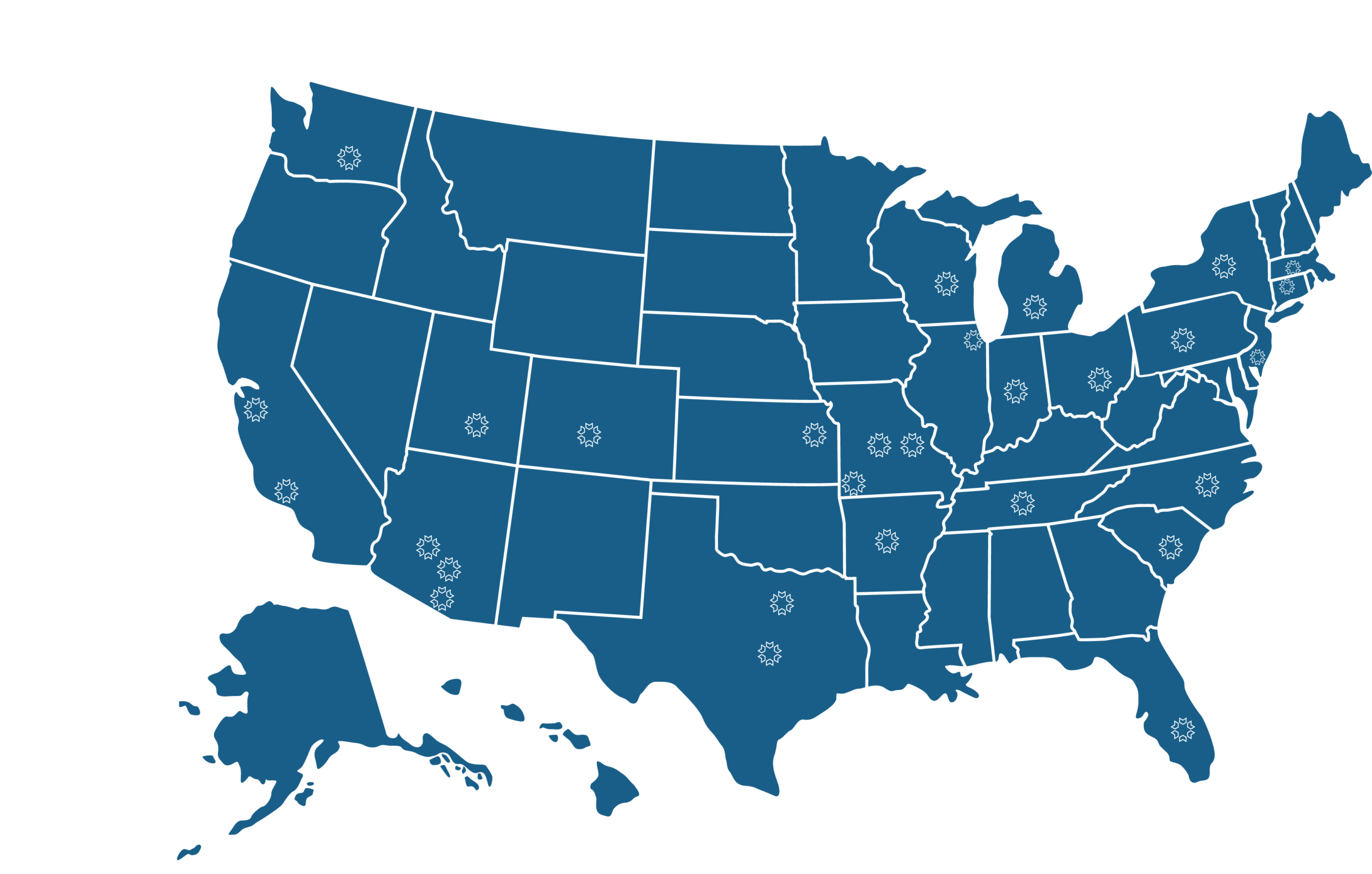 Us Map with Veregy Offices